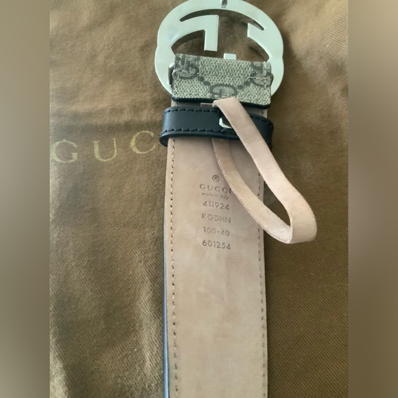 Gucci GG Supreme W/G Buckle Belt Size 100 cm $490 - Picture 9 of 9